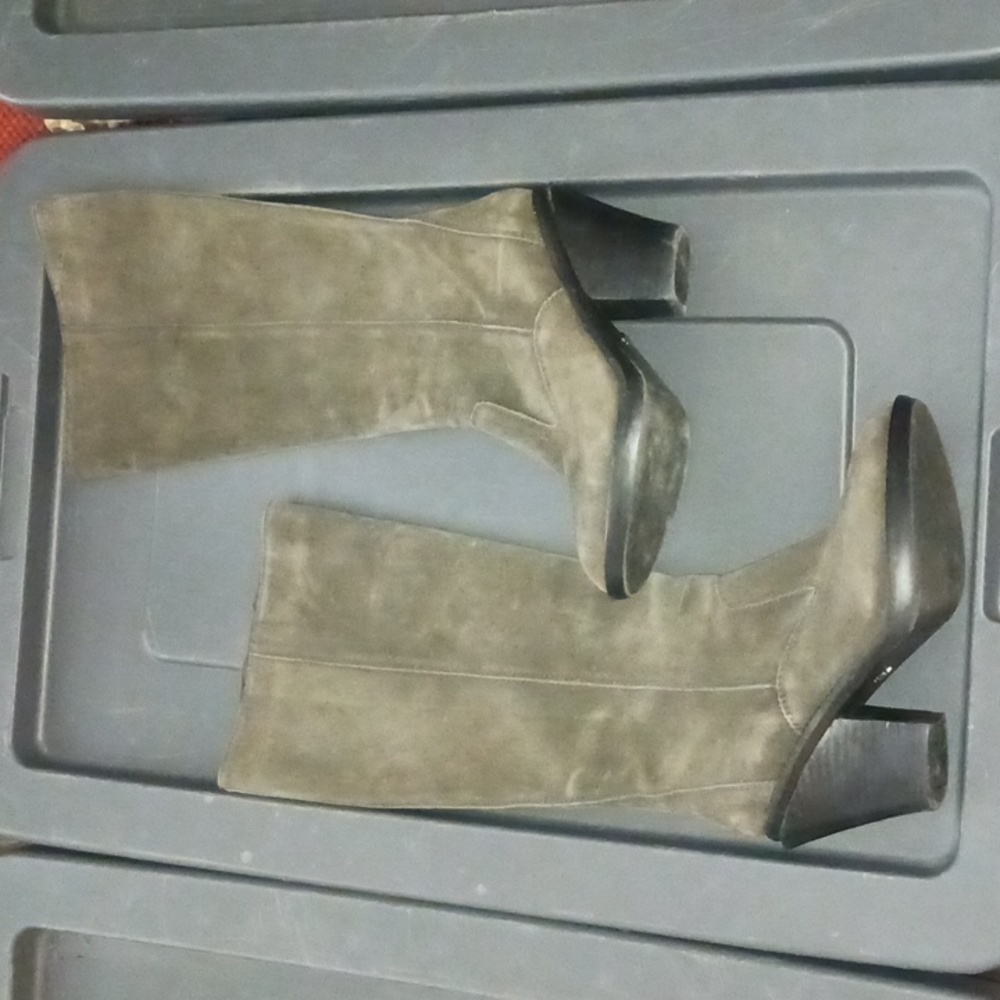 'My Idol' knee high suede boot.